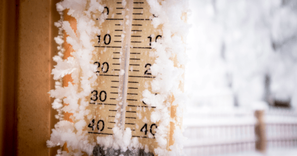 Image of snow and thermometer in winter