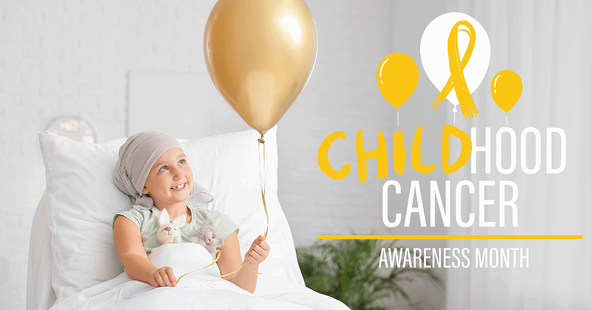 childhood cancer awareness month 2025 image of child in hospital