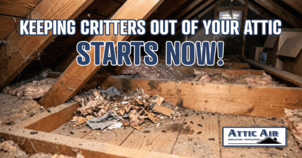 image of attic infestation - keeping critters out of your attic starts in late summer.